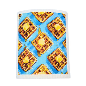 Waffle Patterned Breakfast Swedish Dishcloths