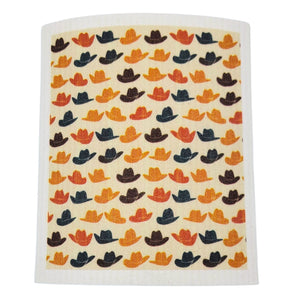 Western Cowboy Hats Swedish Dishcloths - Kitchen Towels