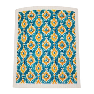 Western Turquoise Pattern Swedish Dishcloth - Kitchen Towels