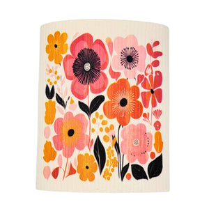 Summer Flower Garden Swedish Dishcloths- Summer Decor