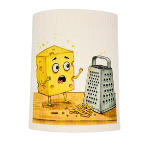 Cheese Grater Funny Cartoon Swedish Dishcloth - Home Decor