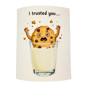 Cookie Trust Funny Cartoon Swedish Dishcloth - Home Decor