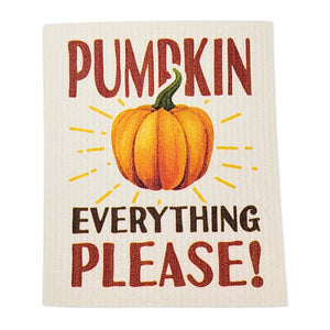 Pumpkin Everything Please! Swedish Dishcloth - Fall Decor