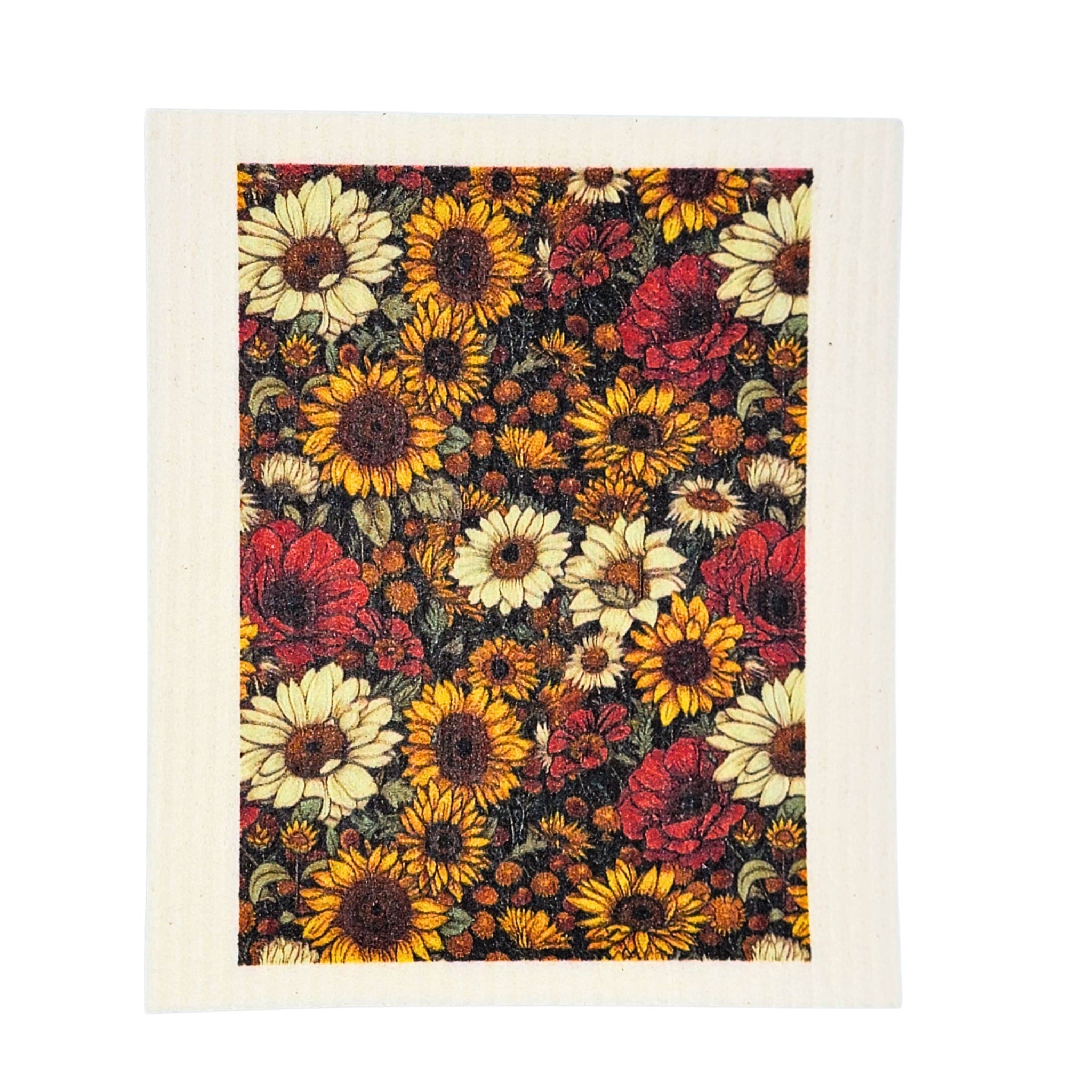 Fall Harvest Flower Garden Swedish Dishcloths Fall Decor