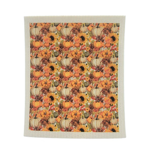 Autumn Pumpkin Pattern Swedish Dishcloth