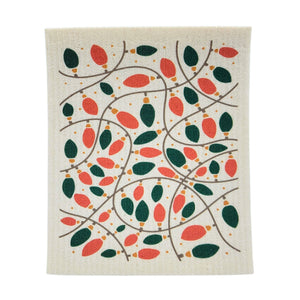 Christmas Lights Swedish Dishcloth