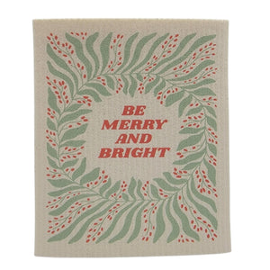 Be Merry And Bright Swedish Dishcloth