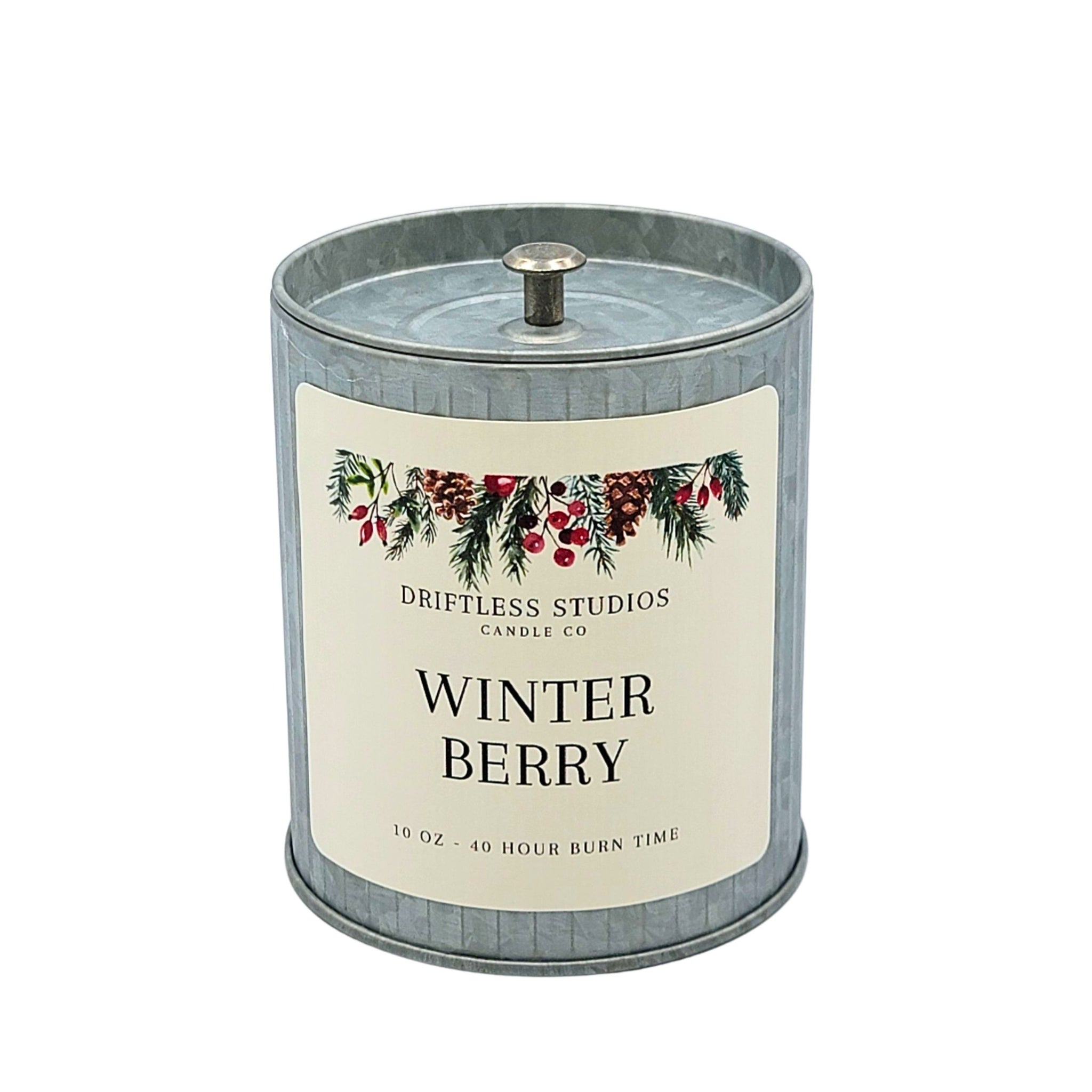 Winter Berry Christmas Farmhouse Candle - Christmas Candles - Driftless Studios