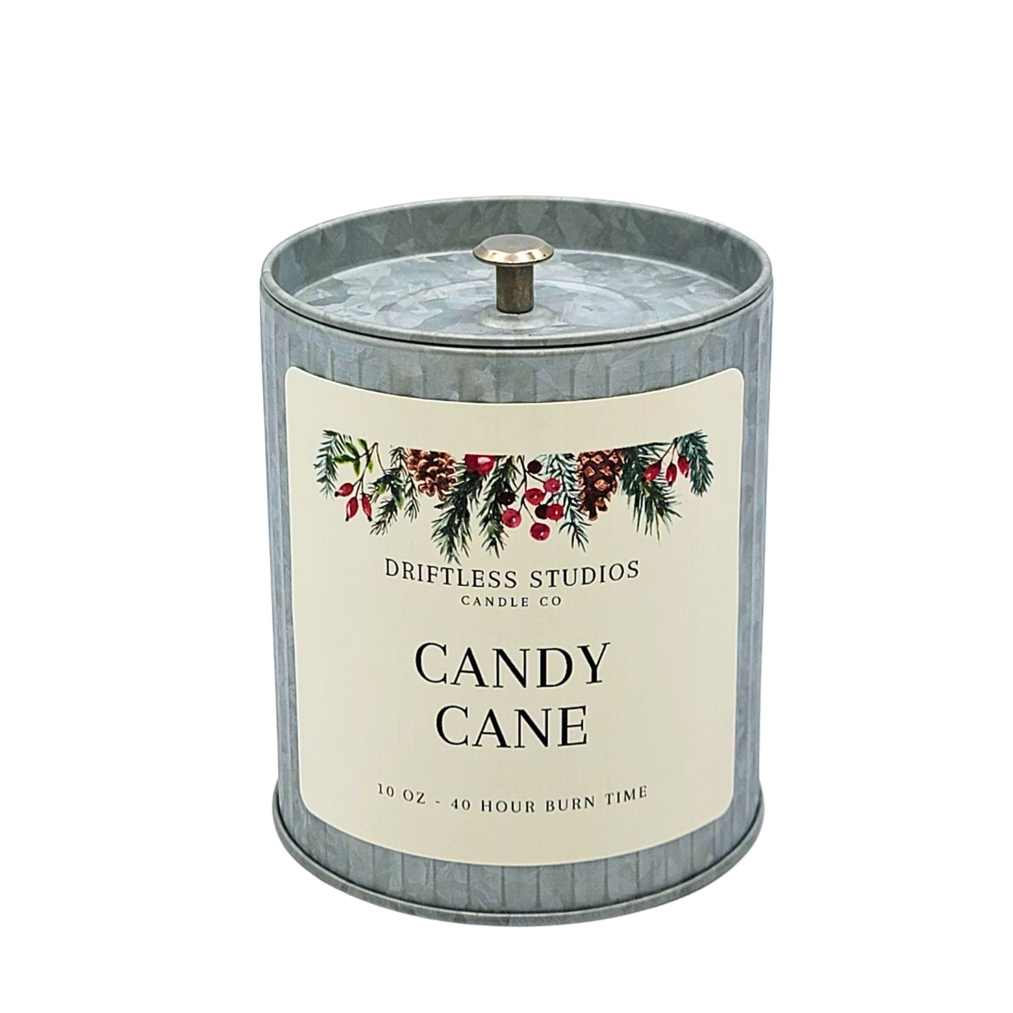 Candy Cane Candle Holiday Candles - Holiday Decorations - Driftless Studios