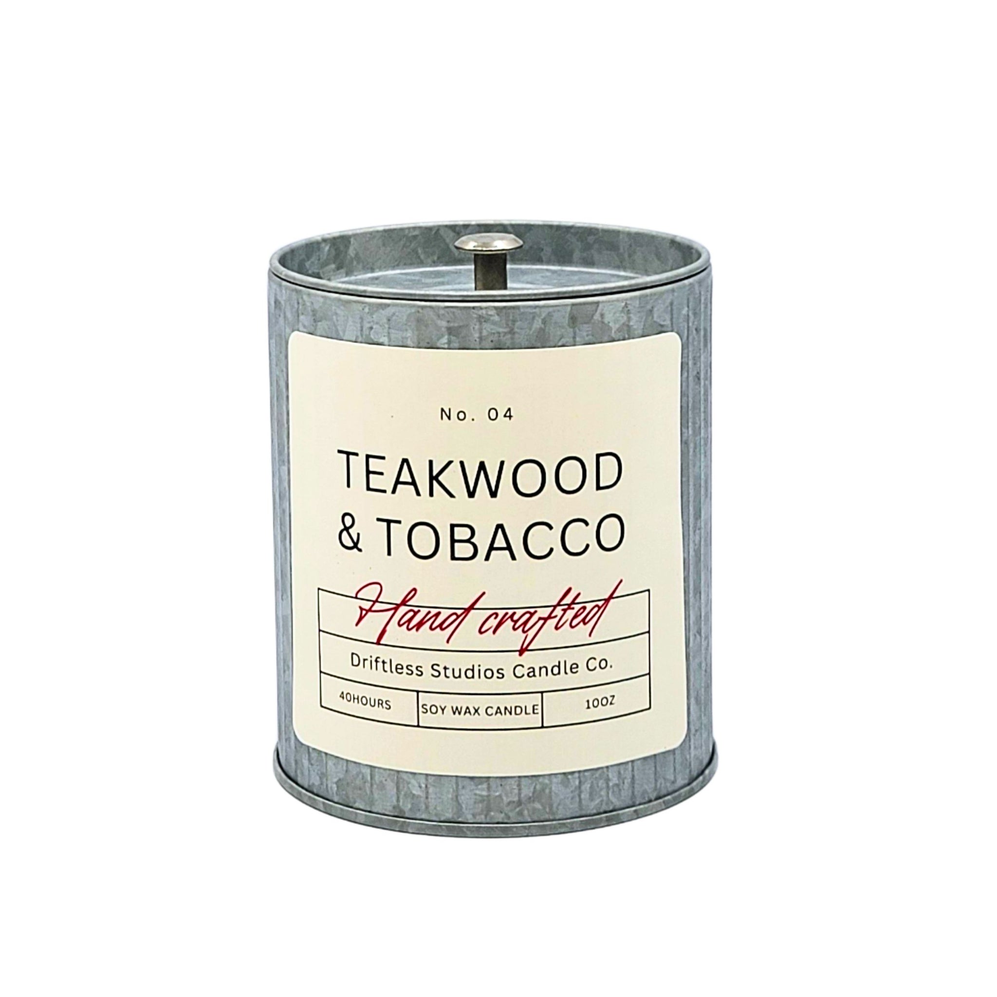 Teakwood & Tobacco Handcrafted Spring Candles - Fathers Day - Driftless Studios