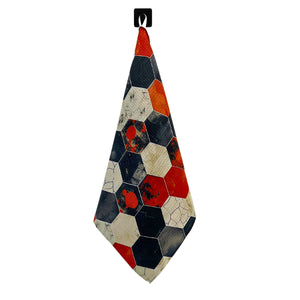 Abstract Hexagon Geometry Hand Towel With Hanging Loop - WFL045