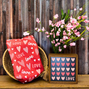 Valentines Hearts & Love Waffle Weave Towels - Home Decor - WFL074