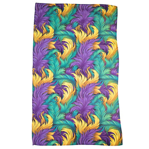 Mardi Gras Masquerade Feathers Waffle Towels - Home Decor - WFL077