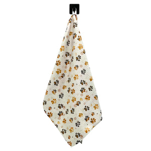 Dirty Dog Paw Prints Waffle Weave Towels - Spring Decor - WFL080