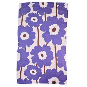 Blooming Poppy Brocade Floral Waffle Tea Towels Home Decor - WFL083