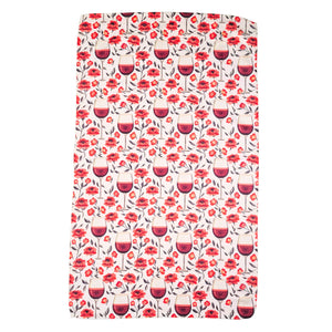 Roses & Wine Kitchen Decor Waffle Towels - Mothers Day Gifts - WFL095