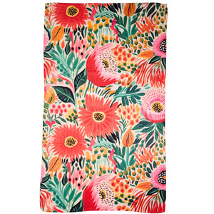 Tropical Summer Flowers Kitchen Waffle Towels - Home Decor - WFL097