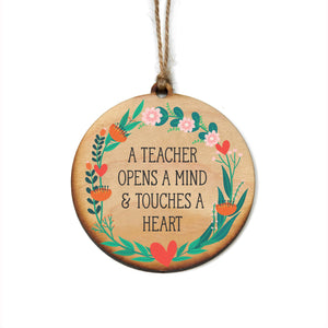 A Teacher Opens A Mind Christmas Ornaments Teacher Gift - WW103