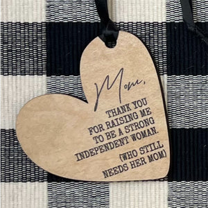 Mom Thank You Heart Mothers Day Gift Heart Ornament Gift Tag - WW121