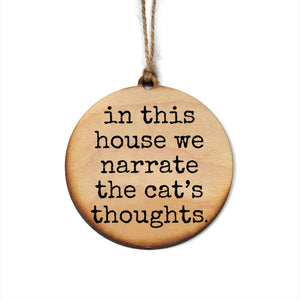 Narrate The Cat's Thoughts Cat Christmas Ornaments - WW134