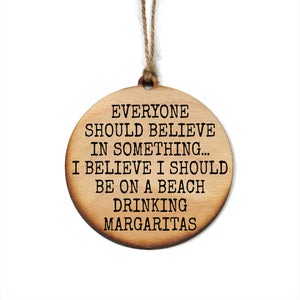 Be On A Beach Drinking Margaritas Christmas Ornaments - WW139