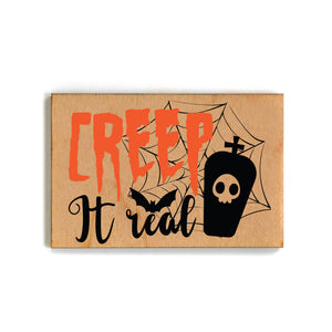 Creep It Real Halloween Magnet With Spider Web - Magnets - XM116