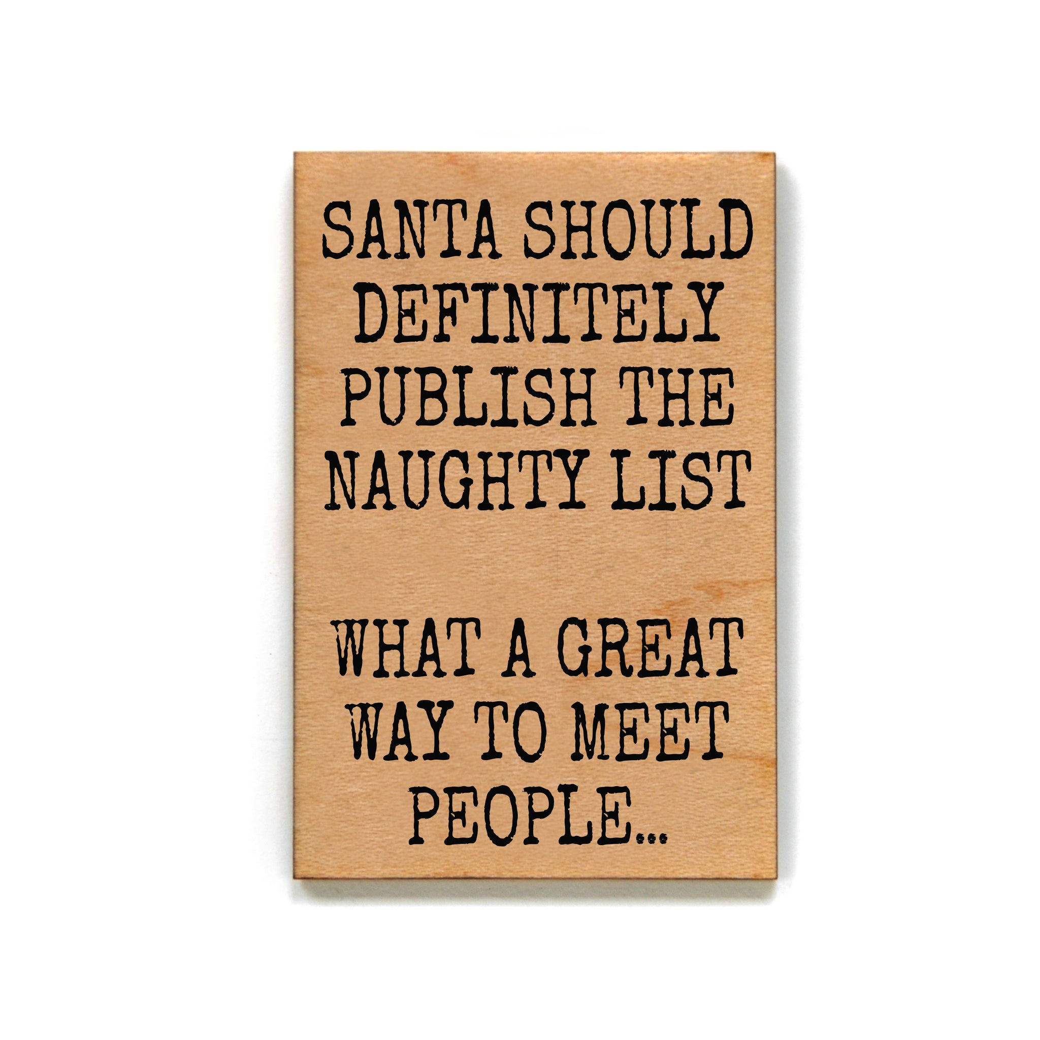 Santa Naughty List Christmas Decor Funny Magnets 2025 - XM186