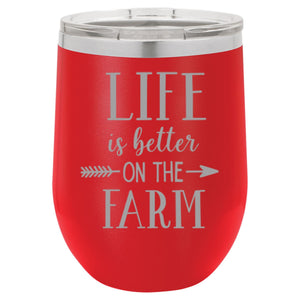 "Life Farm" 16 oz Wine Mug