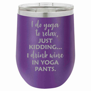 "Yoga Pants" 16 oz Wine Mug