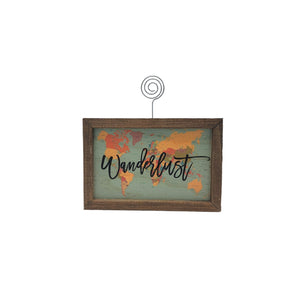 "Wanderlust" 4"x6" Wood Sign - AW011