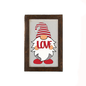 "Gnome Love" 4"x6"Wood Sign - AW025