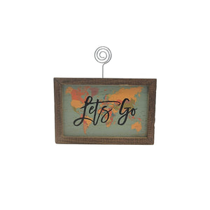 "Let's Go" 4"x6" Wood Sign - AW027