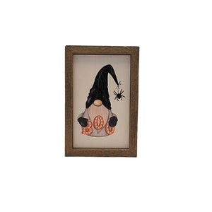 "Boo Gnome" 4"x6" Wood Sign - AW040