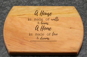 Personalized Cutting Board with Home Quote & Address - Driftless Studios