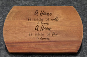 Personalized Cutting Board with Home Quote & Address - Driftless Studios