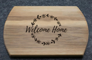 "Welcome Home" Family Personalized Cutting Board - Driftless Studios