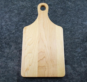 Personalized Cutting Board with Handle - Last Name & Date - Driftless Studios