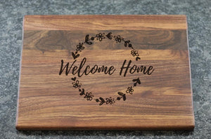 "Welcome Home" Family Personalized Cutting Board - Driftless Studios