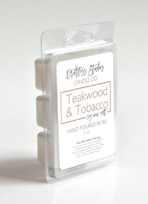 Teakwood & Tobacco Soy Wax Melts - 3oz.