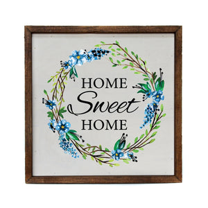 "Home Sweet Home" 10x10 Wall Art Sign - CW031