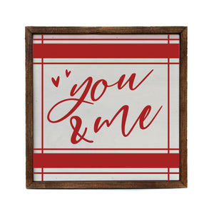 "you & me" 10x10 Wall Art Sign - CW047