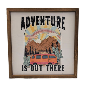 "Adventure Is Out There" 10x10 Wall Art Sign - CW051
