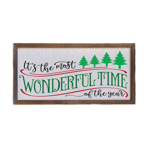 "It's the most wonderful time of the year" 12x6 Wall Art Sign - DW036