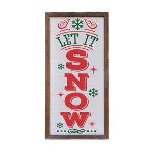 "Let It Snow" 12x6 Wall Art Sign - DW041