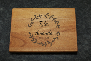 Personalized Cutting Board - Couples Names & Established Date - Driftless Studios