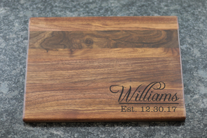 Personalized Cutting Board - Last Name & Established Date - Driftless Studios