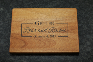 Personalized Cutting Board - Framed Names & Date - Driftless Studios