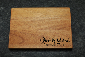 Personalized Cutting Board - First Names & Date - Driftless Studios
