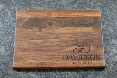 Cutting board with initials discount