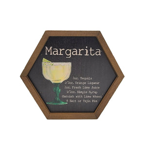 "Margarita" 8x7 Hexagon Sign - EW020